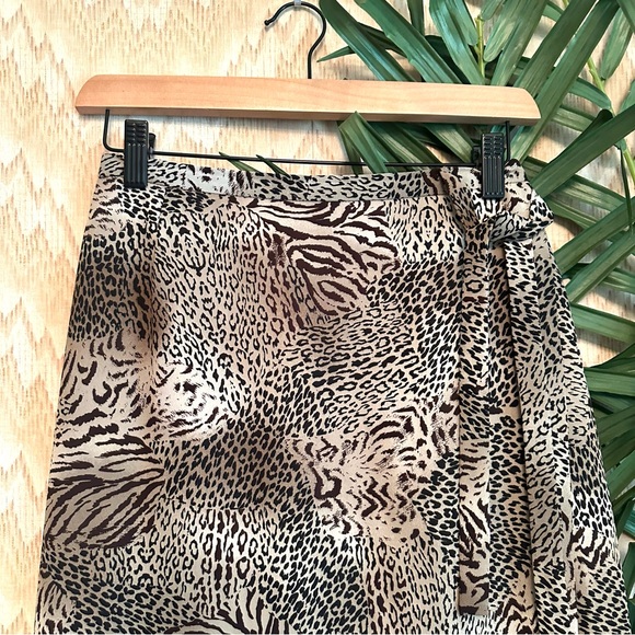 Vintage Fully Lined Animal Print Maxi Skirt - Picture 2 of 8